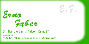 erno faber business card